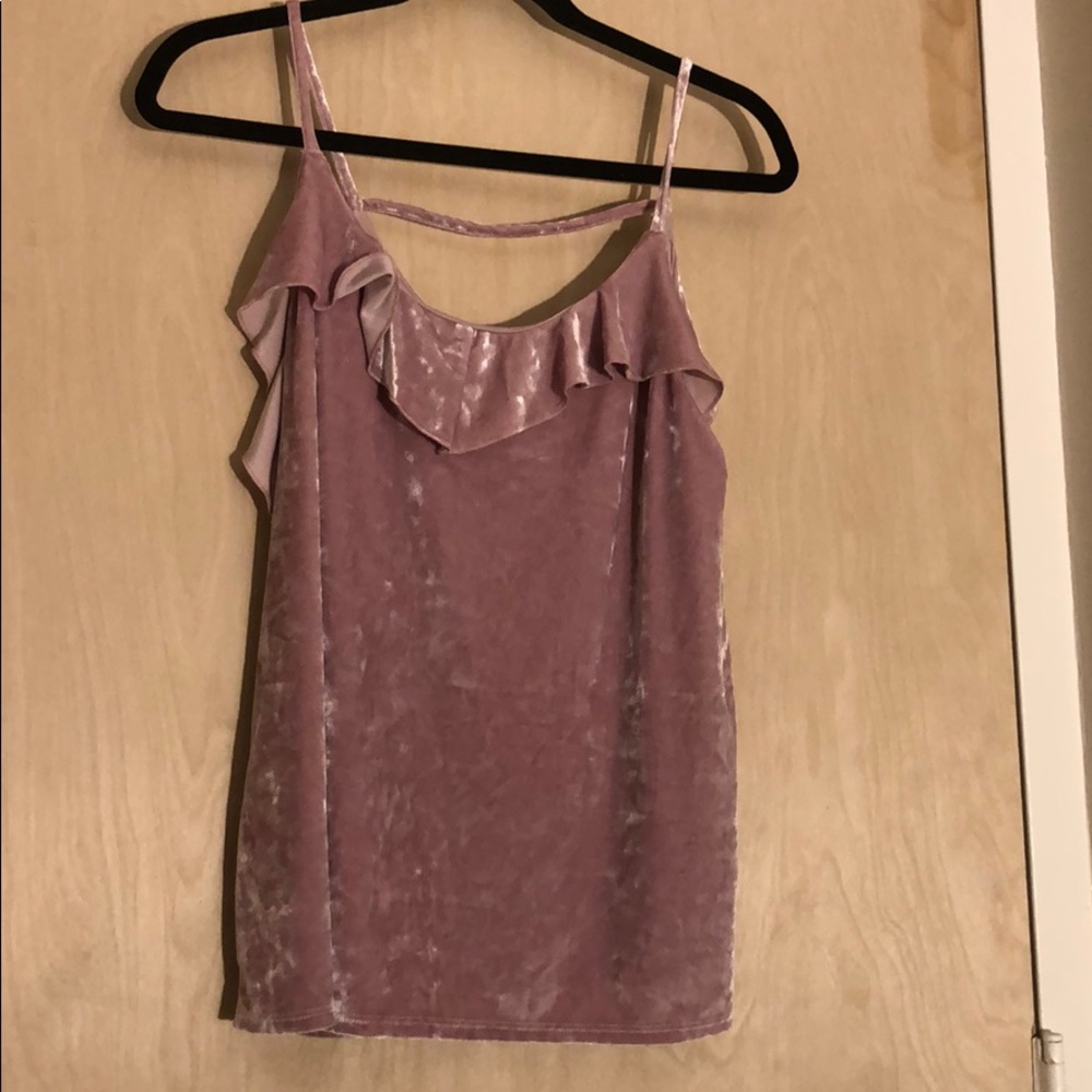 Pink velvet top